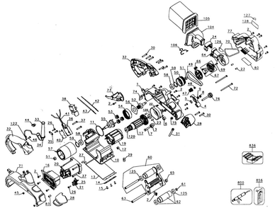 Sander Diagram and Parts List for DW432TY1  Black and Decker Circular Saw